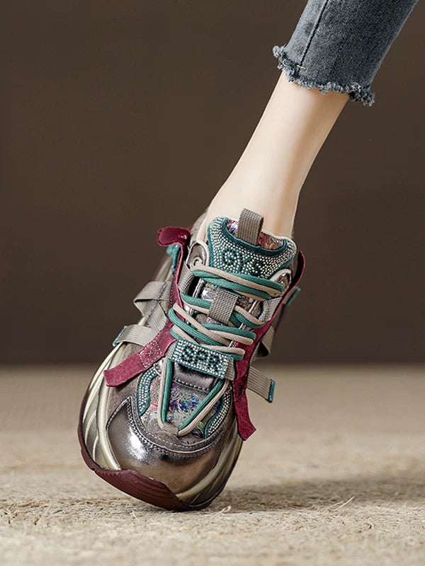 Chunky Sole Petite Dad Sneakers for Women