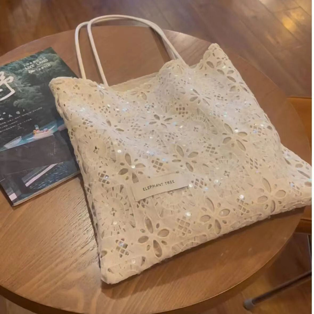 Women's Large-Capacity Commute Lace Office Workwear Tote Bag Shoulder Crossbody Purse Work and Travel School