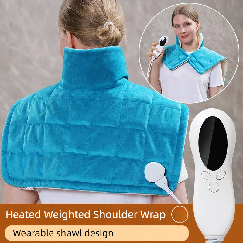 Weighted Gravity Shawl Heating Shoulder Pad with Temperature Controller for Winter Bedroom