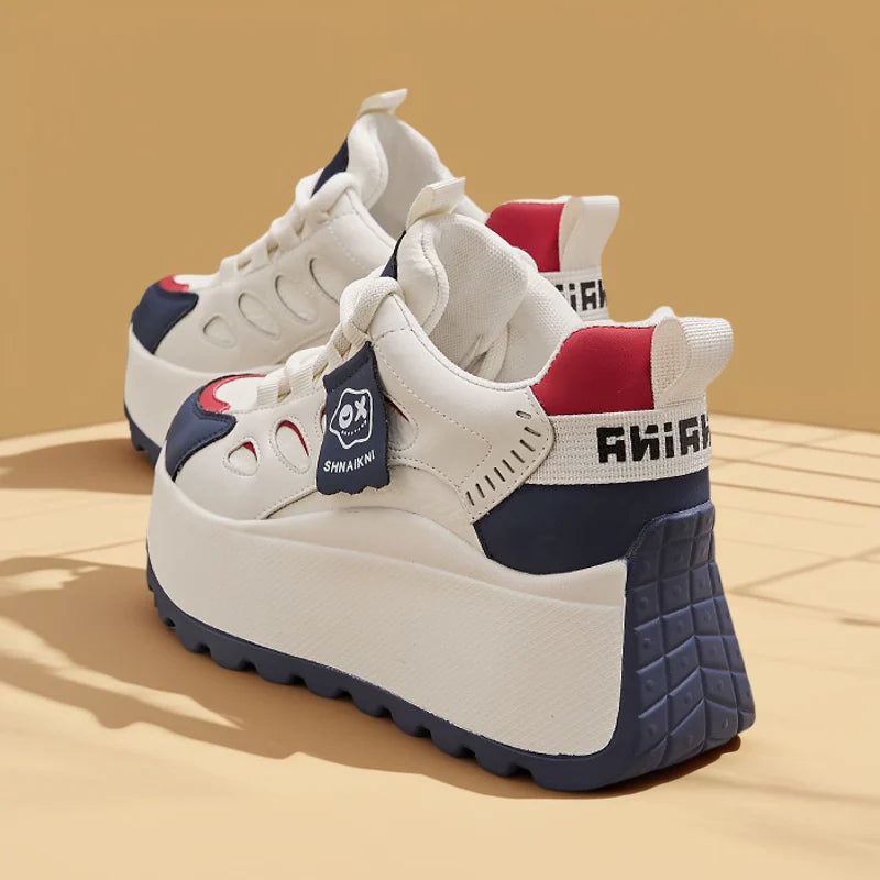 Hidden Lift Chunky Sole Petite Dad Sneakers for Women