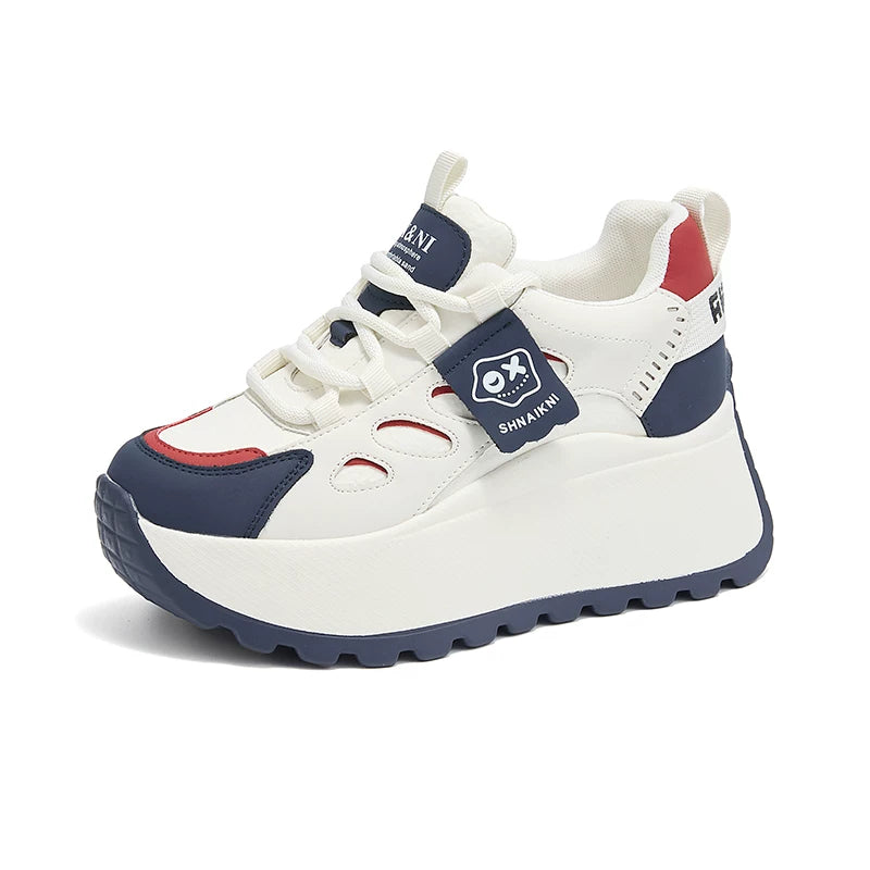 Hidden Lift Chunky Sole Petite Dad Sneakers for Women
