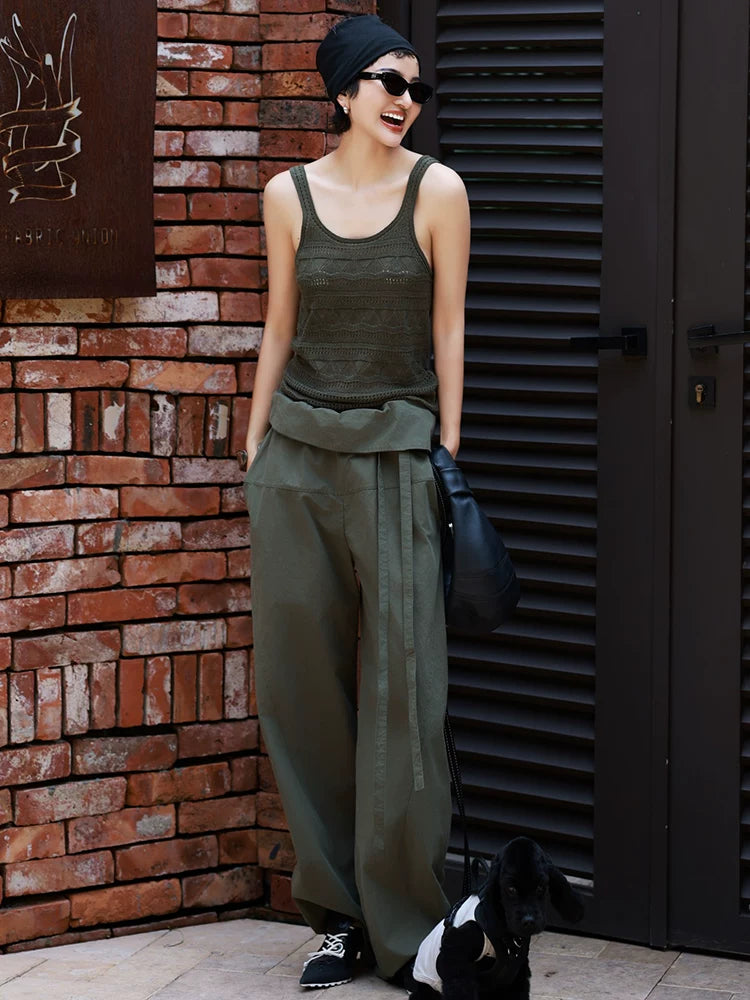 Women's Summer Cutout Quiet-Luxury Sleeveless Vest for Office Layering Spring Date Night Holiday Party