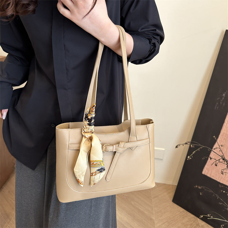 Women's Large-Capacity Minimalist Tote Bag Shoulder Crossbody Purse Work and Travel Office
