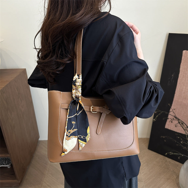 Women's Large-Capacity Minimalist Tote Bag Shoulder Crossbody Purse Work and Travel Office