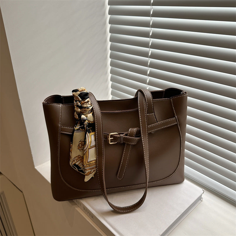 Women's Large-Capacity Minimalist Tote Bag Shoulder Crossbody Purse Work and Travel Office