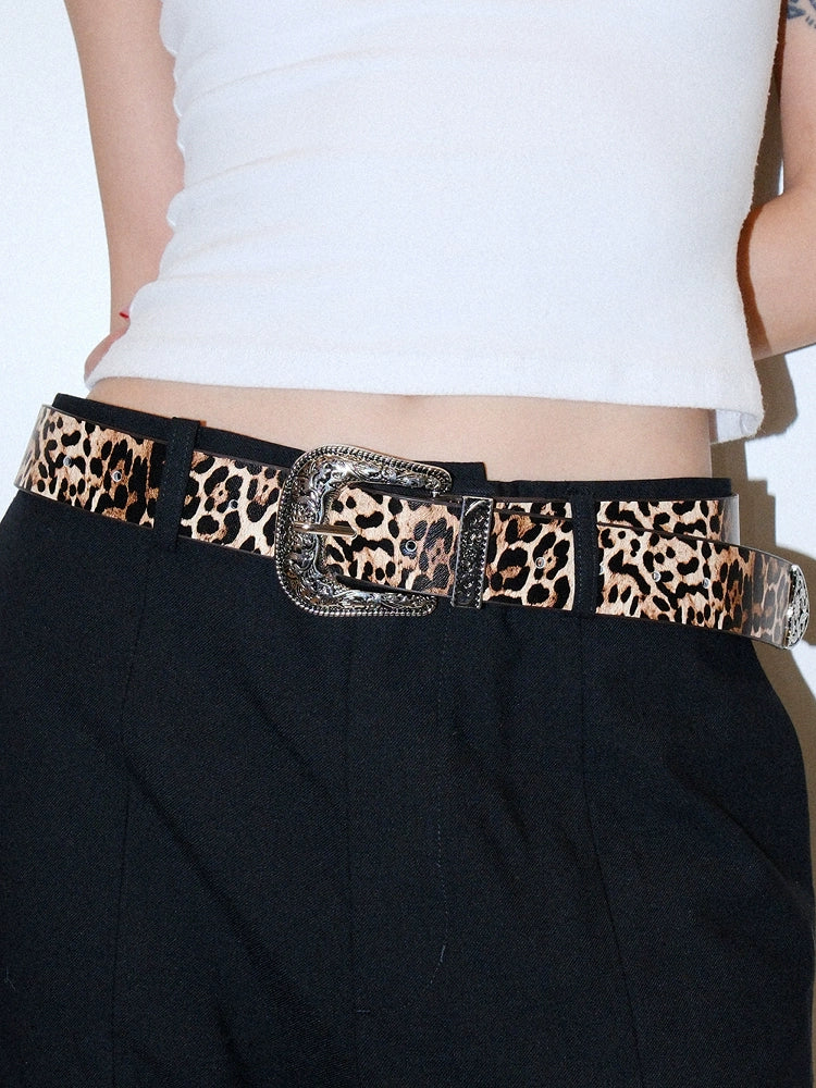 Women's Punk Streetwear American-style Leopard Retro Everyday Jeans Belt for Date Night Gift Party Designer Office Vacation
