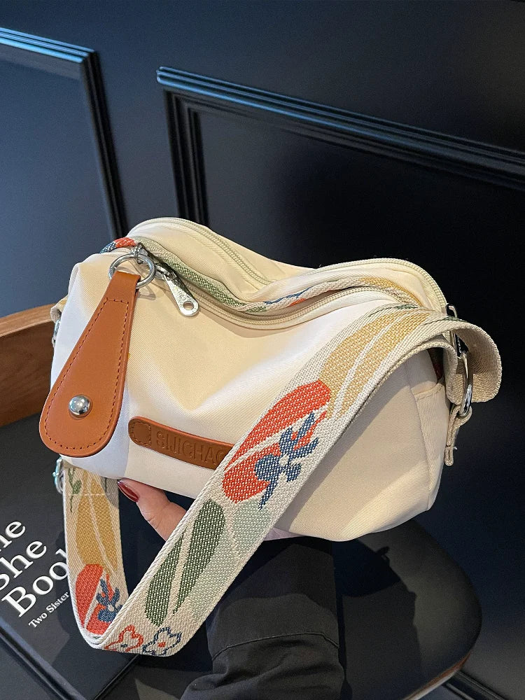 Women's Large-capacity Nylon Commuter Office Fleece-lined Workwear Casual Crossbody Bag Shoulder Purse Handbag Work Travel Everyday Purse