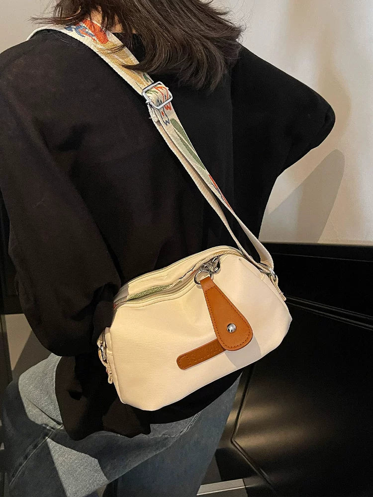 Women's Large-capacity Nylon Commuter Office Fleece-lined Workwear Casual Crossbody Bag Shoulder Purse Handbag Work Travel Everyday Purse