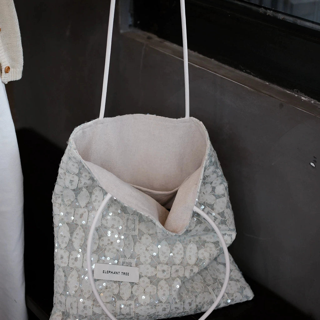Women's Large-capacity Canvas Glitter Lace Designer Elegant Shoulder Bag Work Travel Everyday Purse