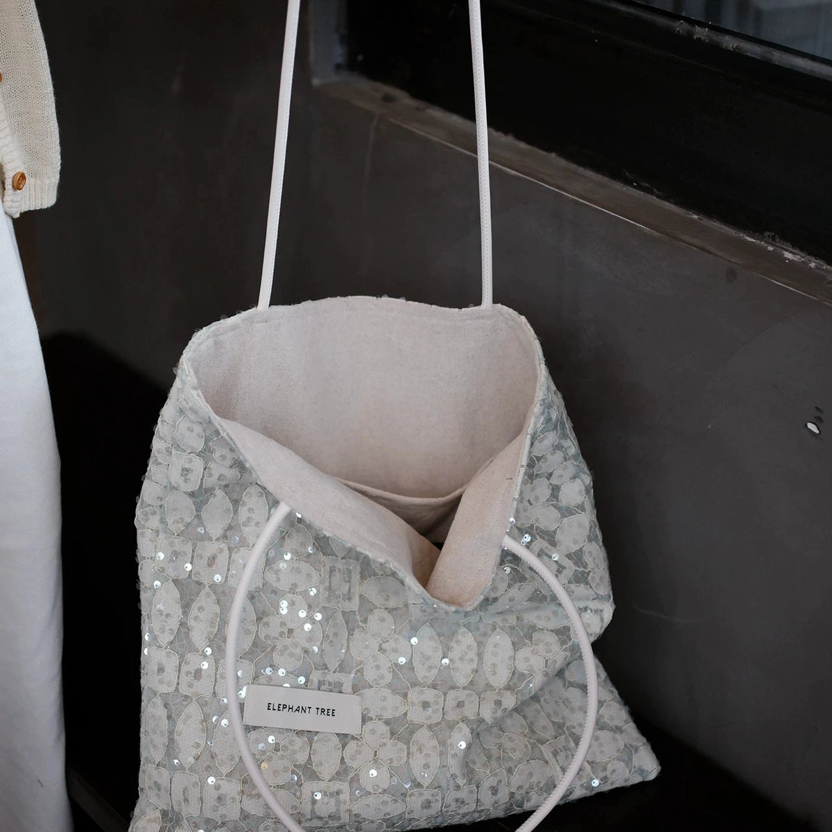 Women's Large-capacity Canvas Glitter Lace Designer Elegant Shoulder Bag Work Travel Everyday Purse