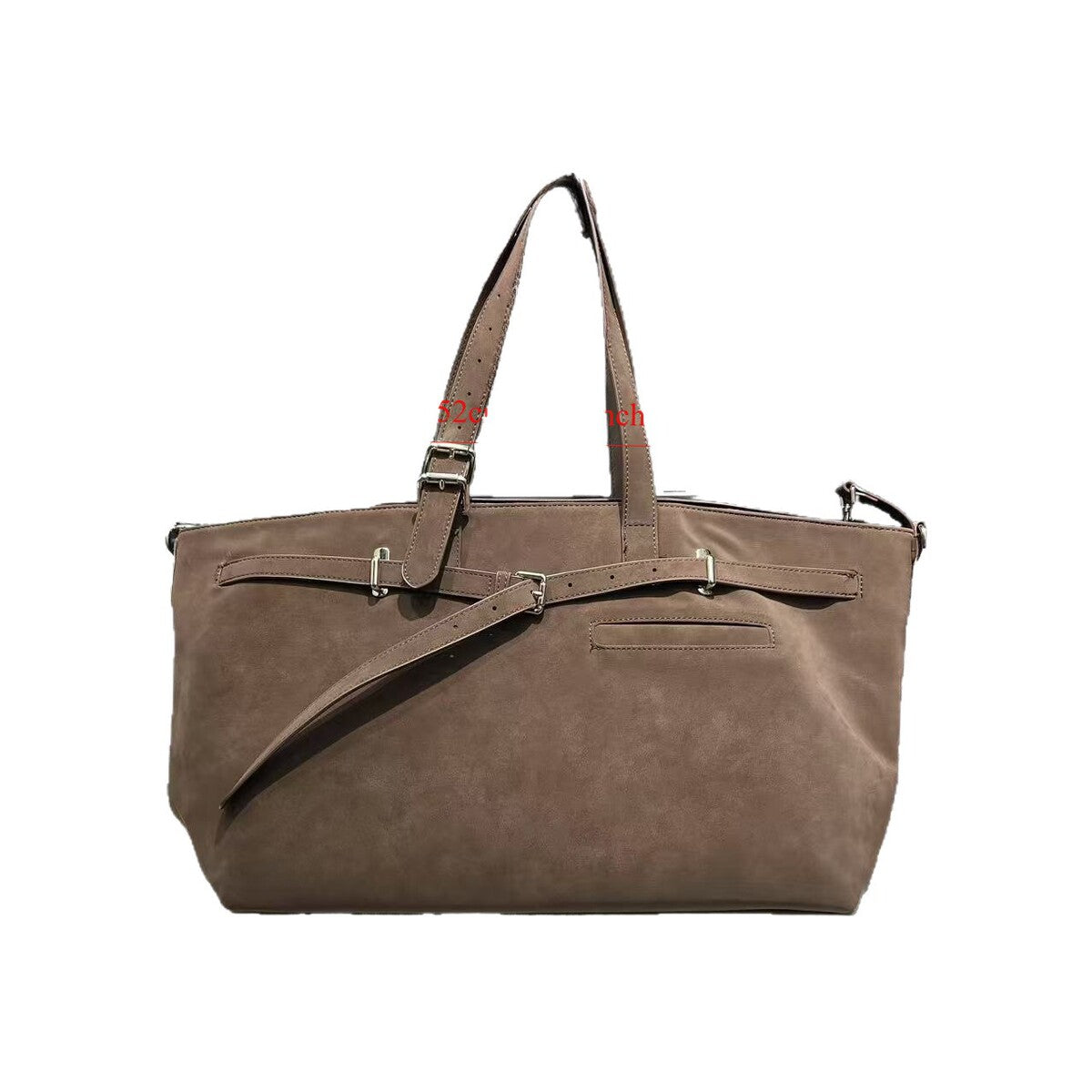 Women's Large-Capacity Y2k Streetwear Oxidized Brown-Tone Tote Bag Shoulder Crossbody Purse Work and Travel Office