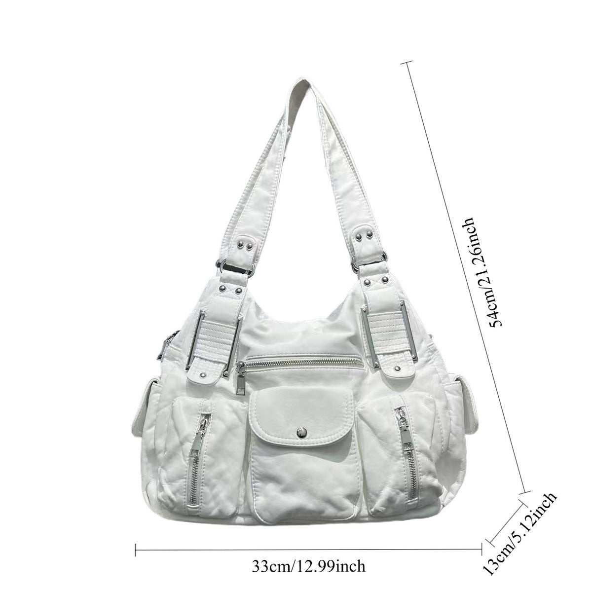 Women's Large-Capacity Y2k Streetwear Retro Tote Bag Shoulder Crossbody Purse Work and Travel Office