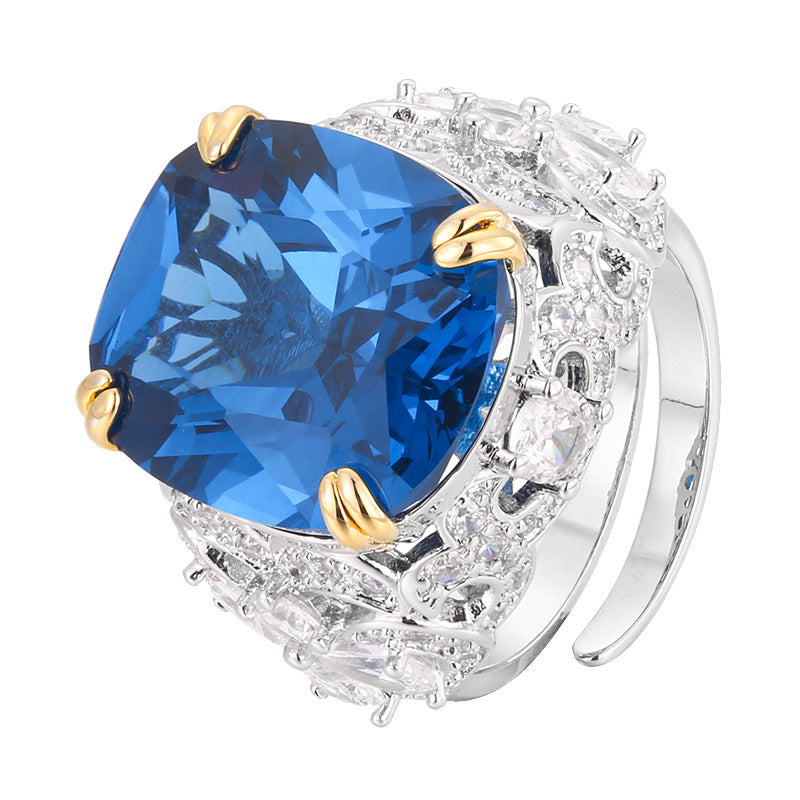 Cubic zirconia ring by Yoshan, detail view 5
