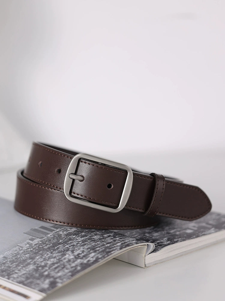 Women's Spring Summer Leather Jeans Belt Waist for Date Night Gift Party Versatile Designer Office Everyday