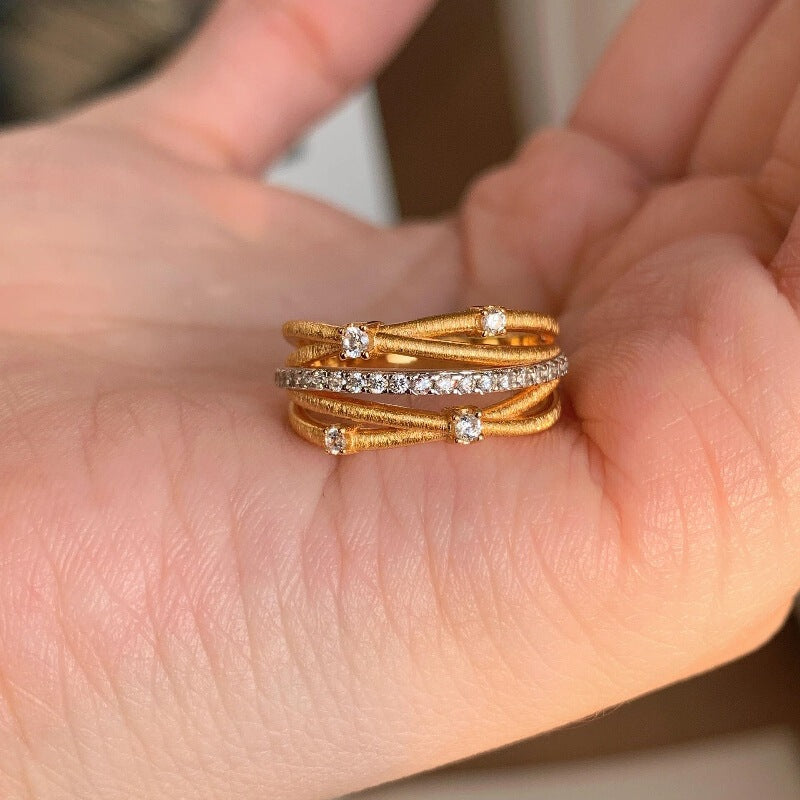 Crystal retro ring by Yoshan