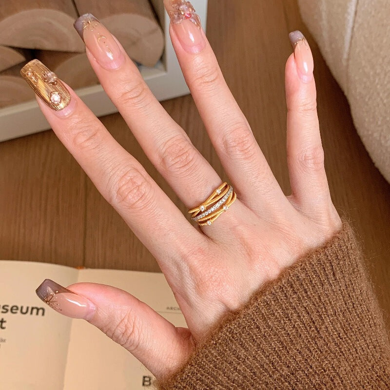 Crystal retro ring by Yoshan, detail view 3