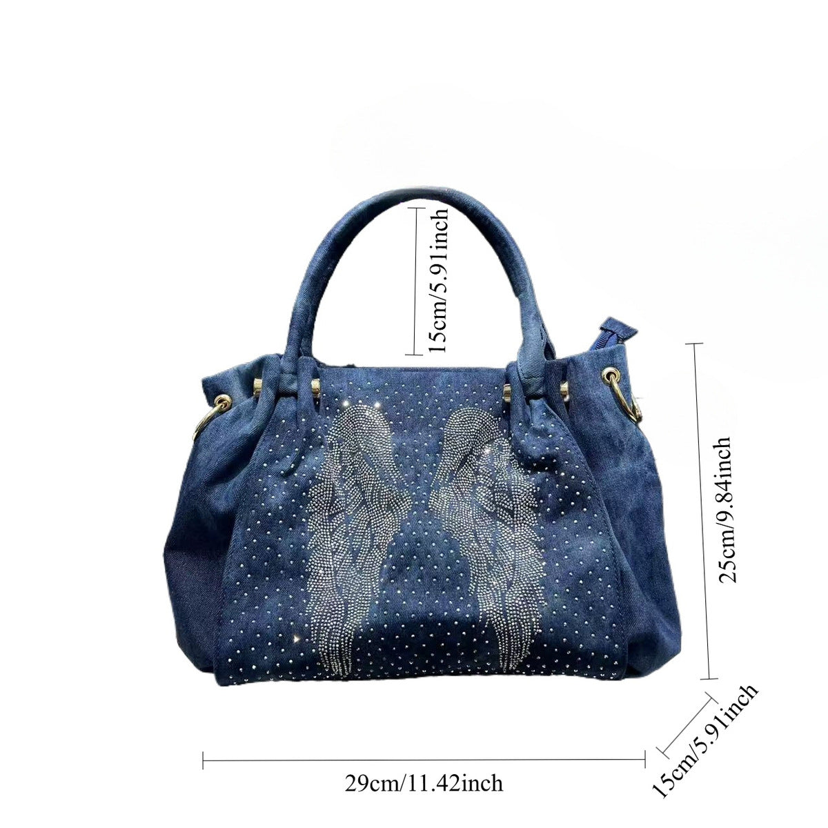 Women's Large-Capacity Washed Retro Tote Bag Shoulder Crossbody Purse Work and Travel Office