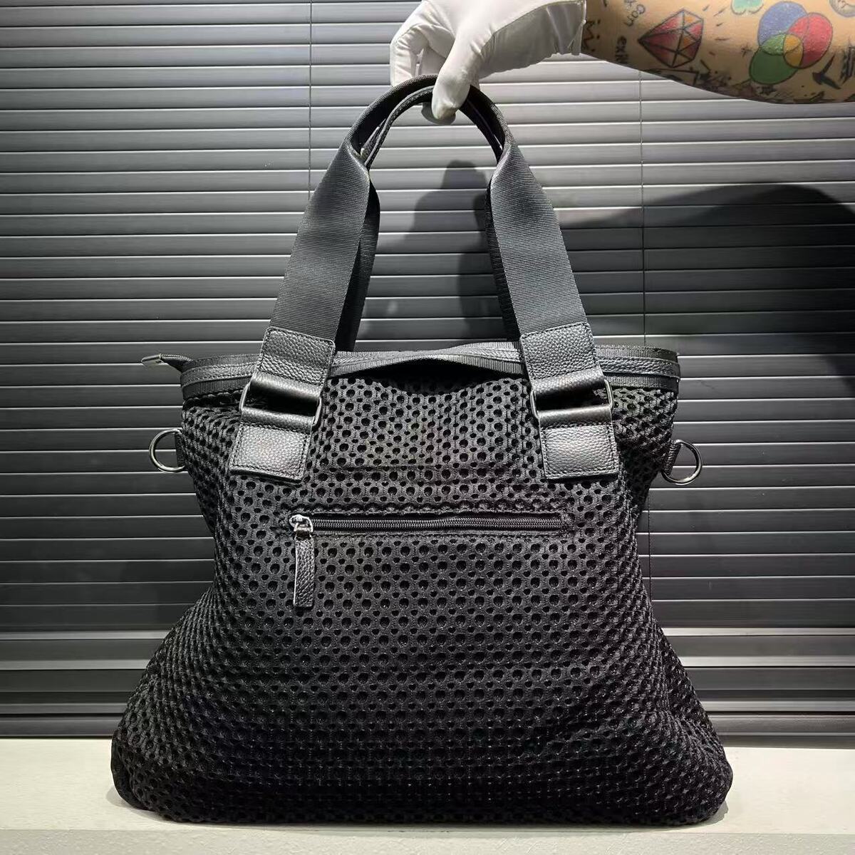 Women's Large-Capacity Lightweight Breathable Mesh Retro Casual Tote Bag Shoulder Crossbody Purse Work and Travel Office