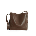Women's Large-capacity Commute Office Leather Workwear Bucket Bag Drawstring Shoulder Purse Hobo for Everyday Use Travel Premium Versatile