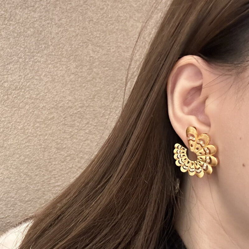Crystal retro stud earrings by Yoshan