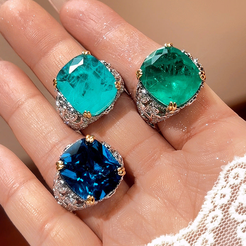 Cubic zirconia ring by Yoshan, detail view 2