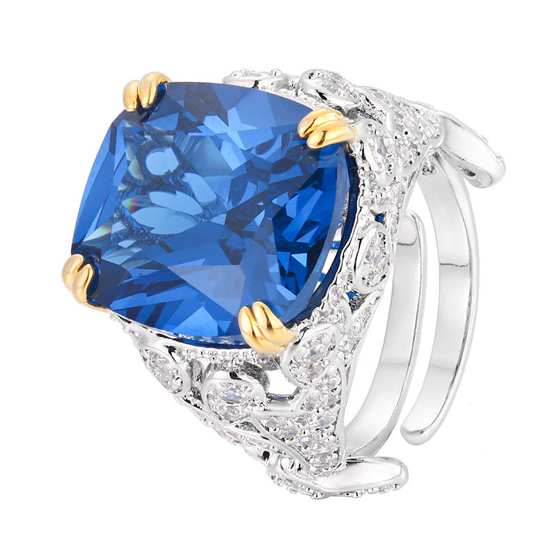 Cubic zirconia ring by Yoshan, detail view 5
