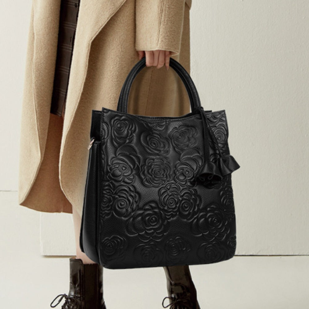 Women's Large-Capacity Floral Retro Shoulder Bag for Everyday Use Travel Work Wear Office School