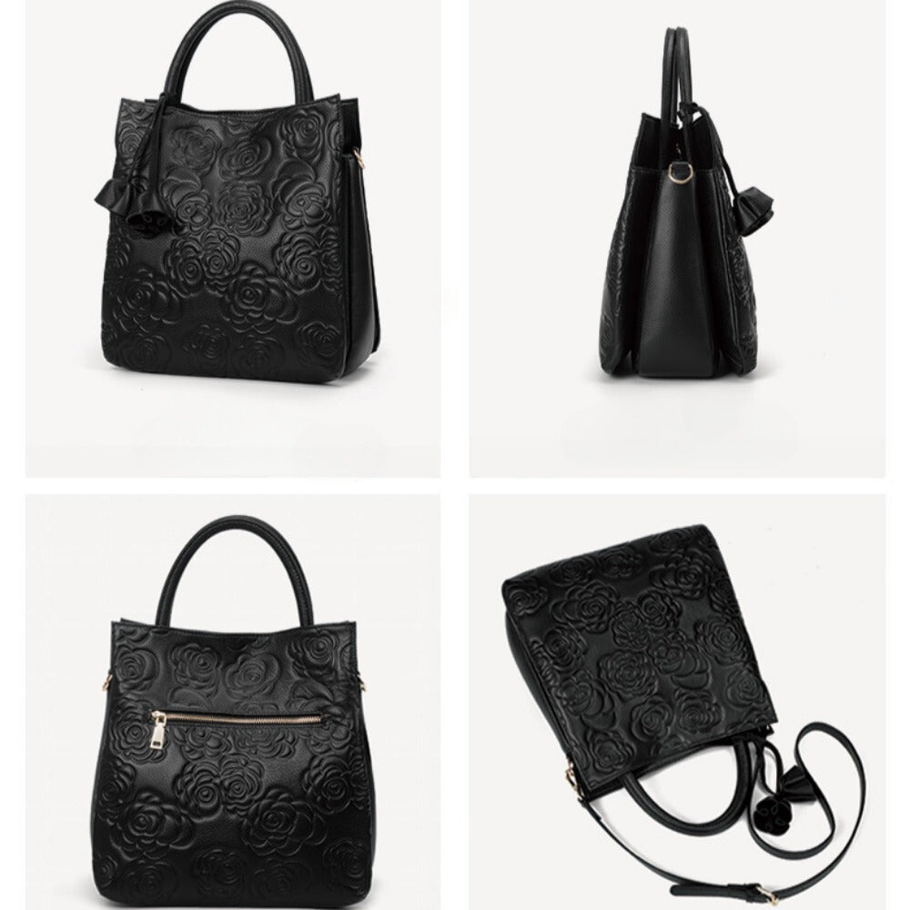 Women's Large-Capacity Floral Retro Shoulder Bag for Everyday Use Travel Work Wear Office School