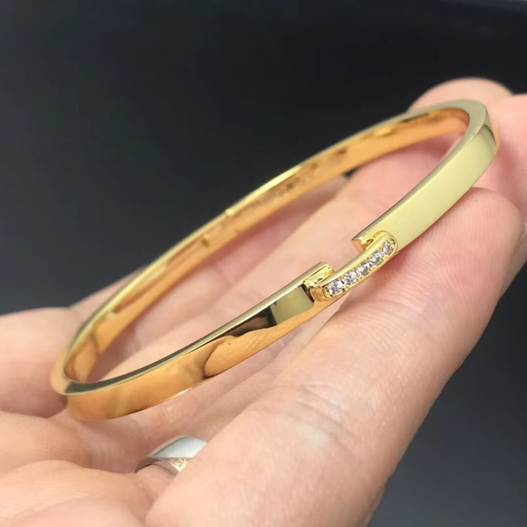 Yellow Gold cuff bracelet by Yoshan