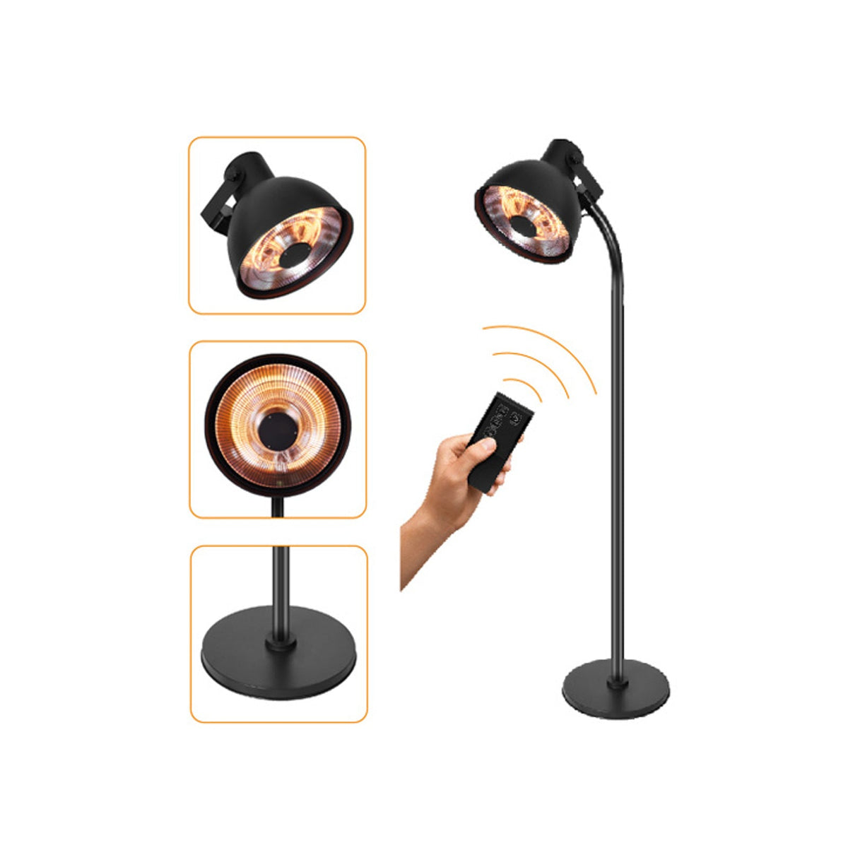 Nordica SEH01-2000R Freestanding Patio Heater for Bedroom Home Office and Living Room
