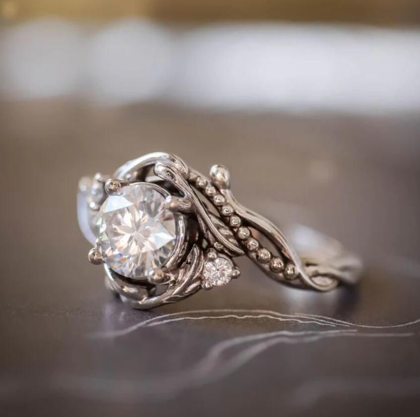 Cubic zirconia retro ring by Yoshan