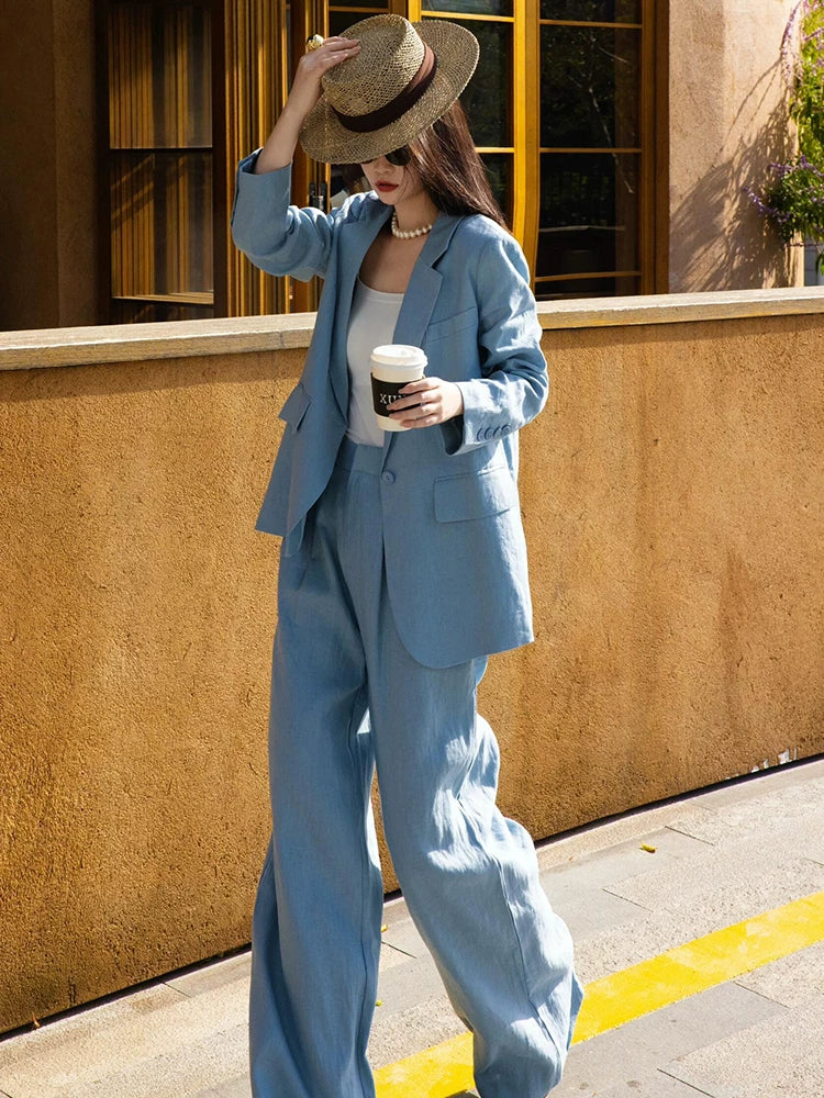 Women's Summer Casual Business Suit Set Office Workwear Two-Piece Set for Interview Outfits Spring Date Night Holiday Party