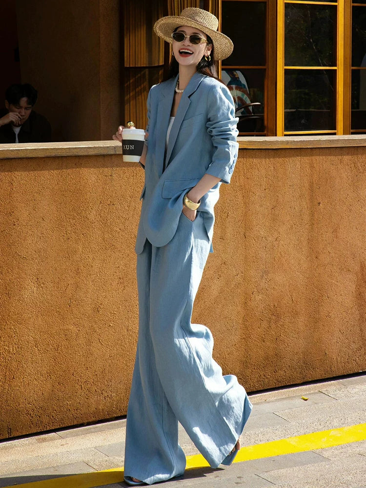Women's Summer Casual Business Suit Set Office Workwear Two-Piece Set for Interview Outfits Spring Date Night Holiday Party