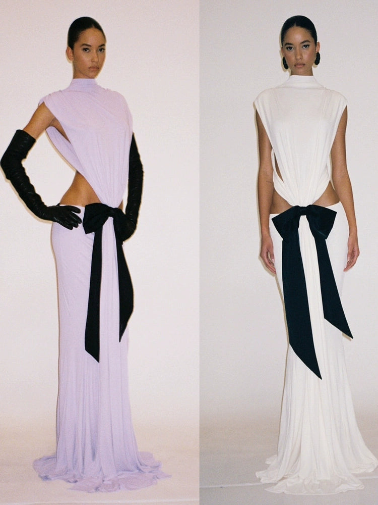 Women's Open-Back Mermaid Maxi Party Evening Dress Formal Midi Dress Gown for Black Tie Wedding Guest Cocktail Prom Date Night