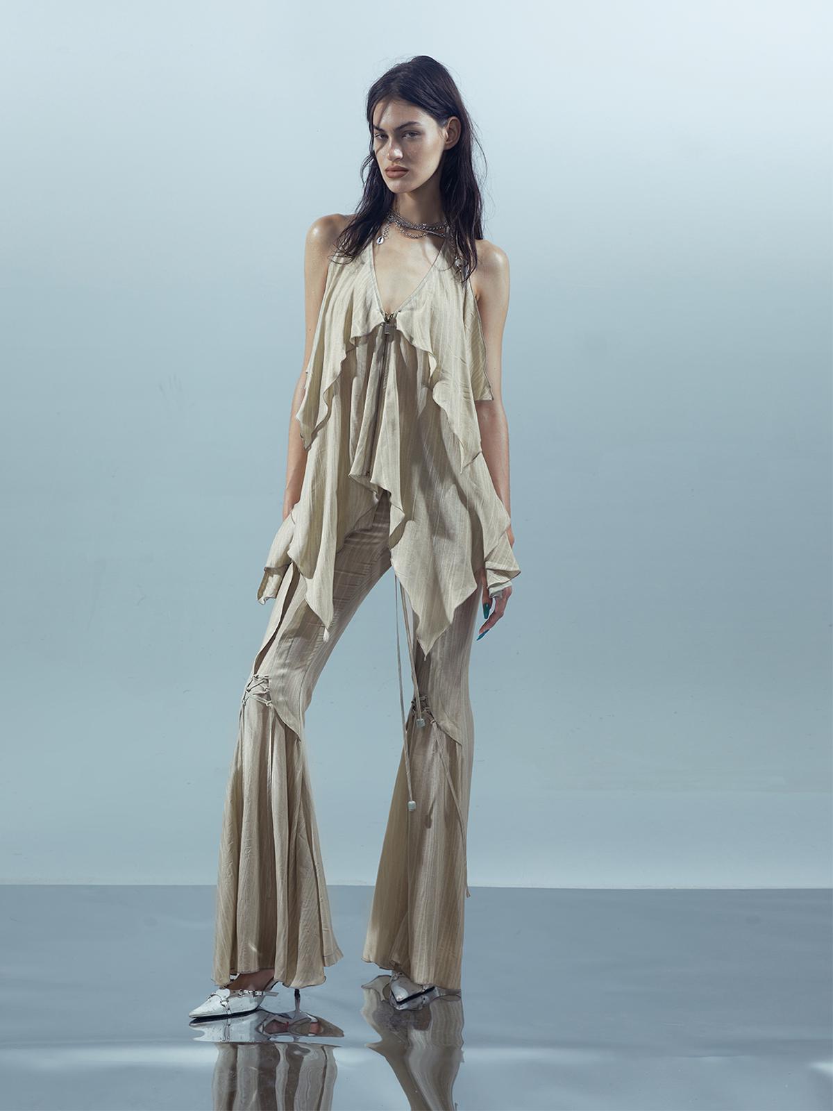 Women's Slim-fit Flared Pants Flared-leg Tailored Trousers for Office Outfits Work Everyday Slimming Weekend Wear Date Night