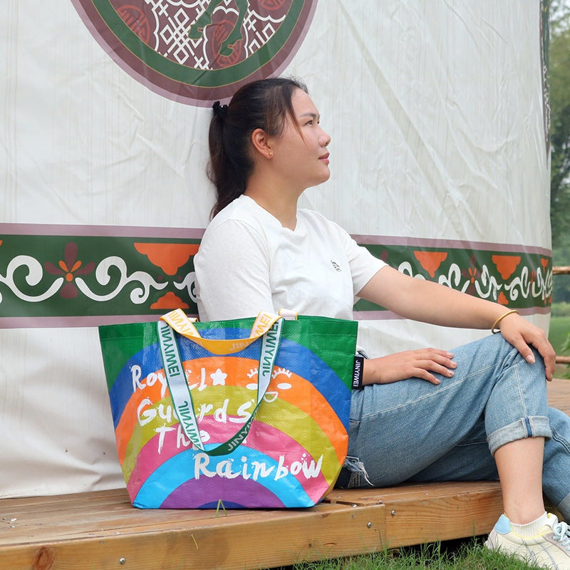 Cartoon Casual Market Tote Bag Work Travel Everyday Handbag Wear Seasonal Look Home Desk Organization