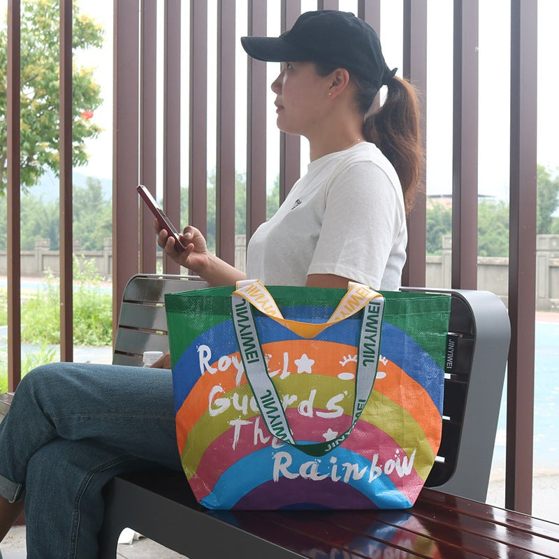 Cartoon Casual Market Tote Bag Work Travel Everyday Handbag Wear Seasonal Look Home Desk Organization