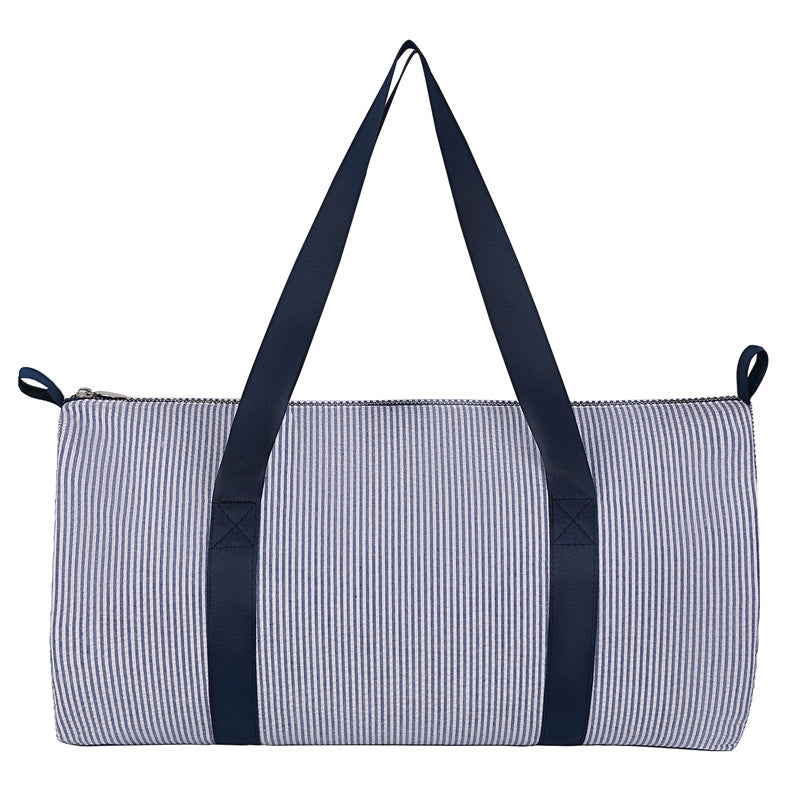 Large-Capacity Seersucker Travel Duffel Weekend Carry-On Bag Backpack Work Everyday Wear