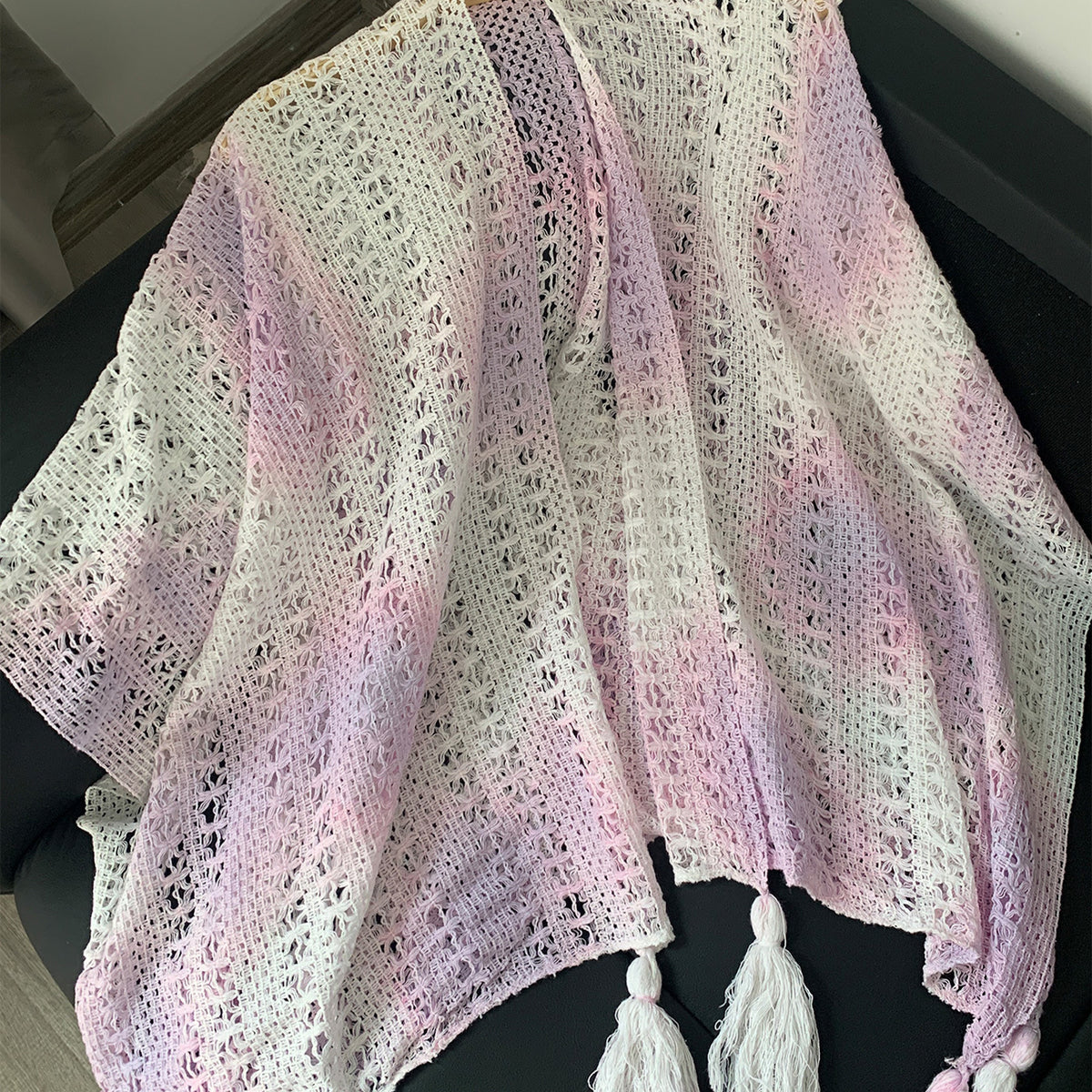 Women's Ethnic Spring Summer Cutout Knit Shawl Gift Office Travel Evening Scarf Fashion Wrap