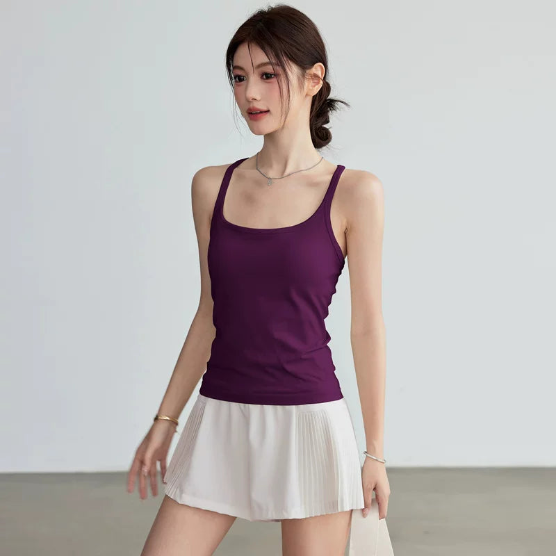 Women's Slim-fit Sports Bra Wireless Racerback Support Travel Everyday Wear Seasonal Look Slimming Weekend
