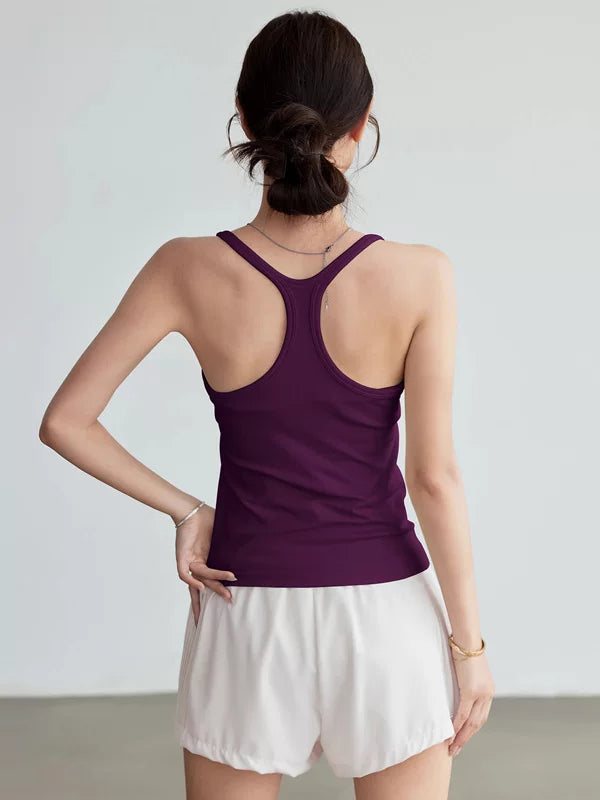 Women's Slim-fit Sports Bra Wireless Racerback Support Travel Everyday Wear Seasonal Look Slimming Weekend
