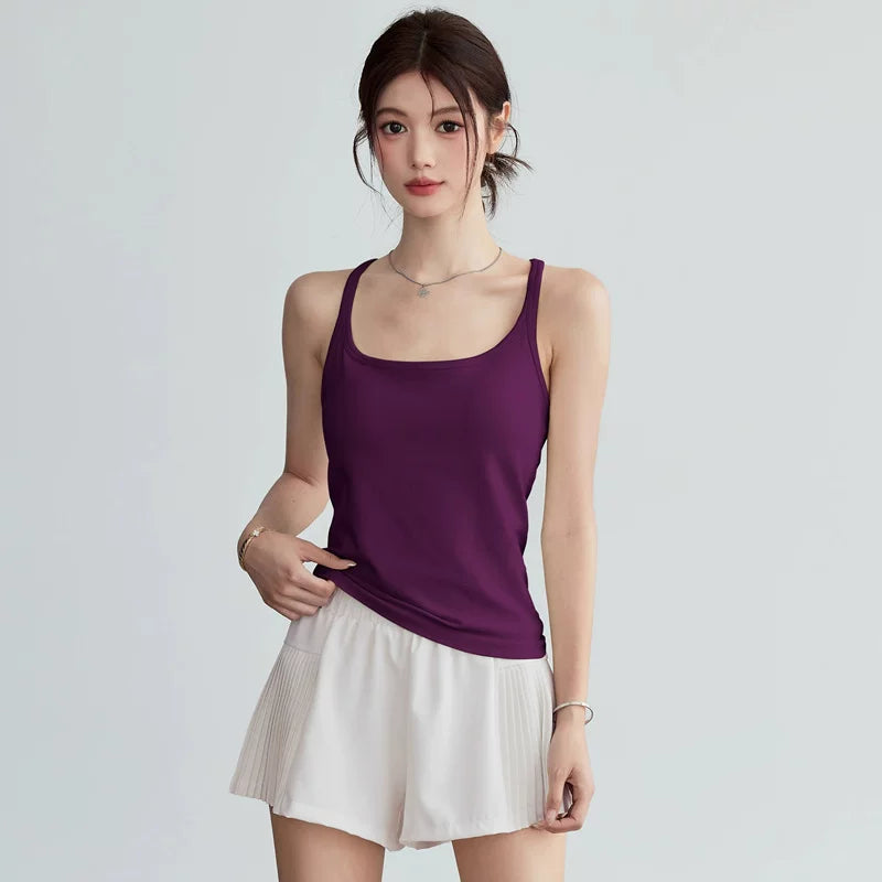Women's Slim-fit Sports Bra Wireless Racerback Support Travel Everyday Wear Seasonal Look Slimming Weekend
