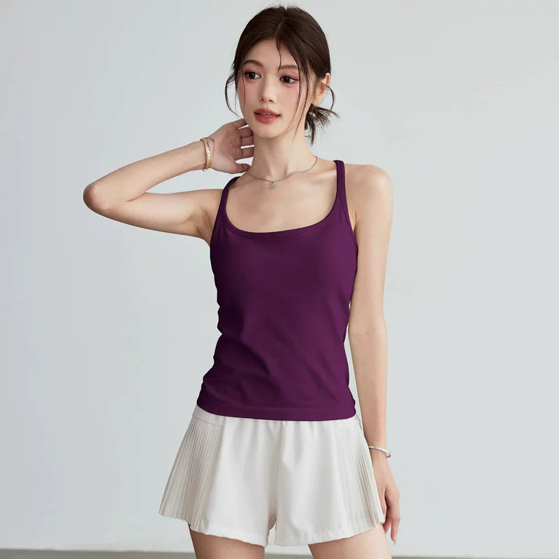 Women's Slim-fit Sports Bra Wireless Racerback Support Travel Everyday Wear Seasonal Look Slimming Weekend