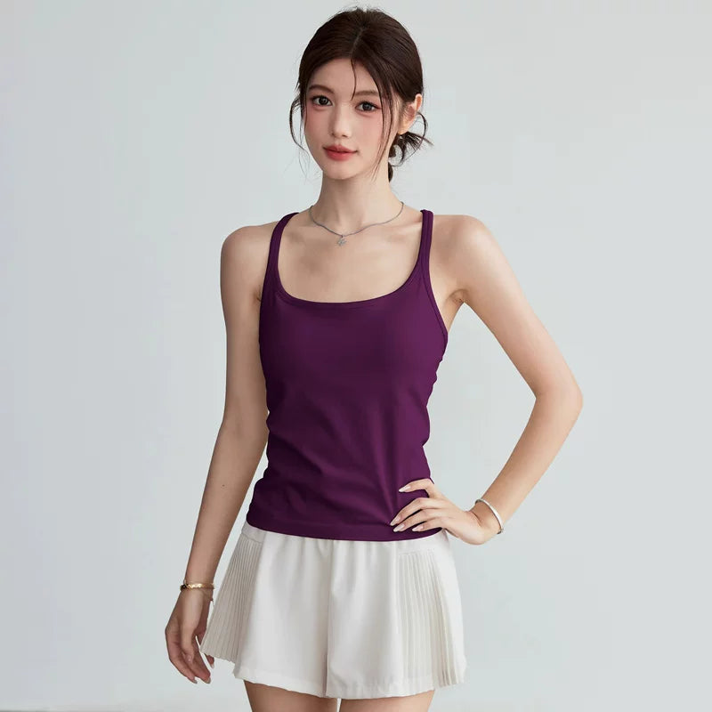 Women's Slim-fit Sports Bra Wireless Racerback Support Travel Everyday Wear Seasonal Look Slimming Weekend