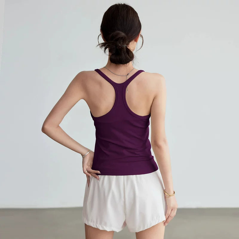 Women's Slim-fit Sports Bra Wireless Racerback Support Travel Everyday Wear Seasonal Look Slimming Weekend