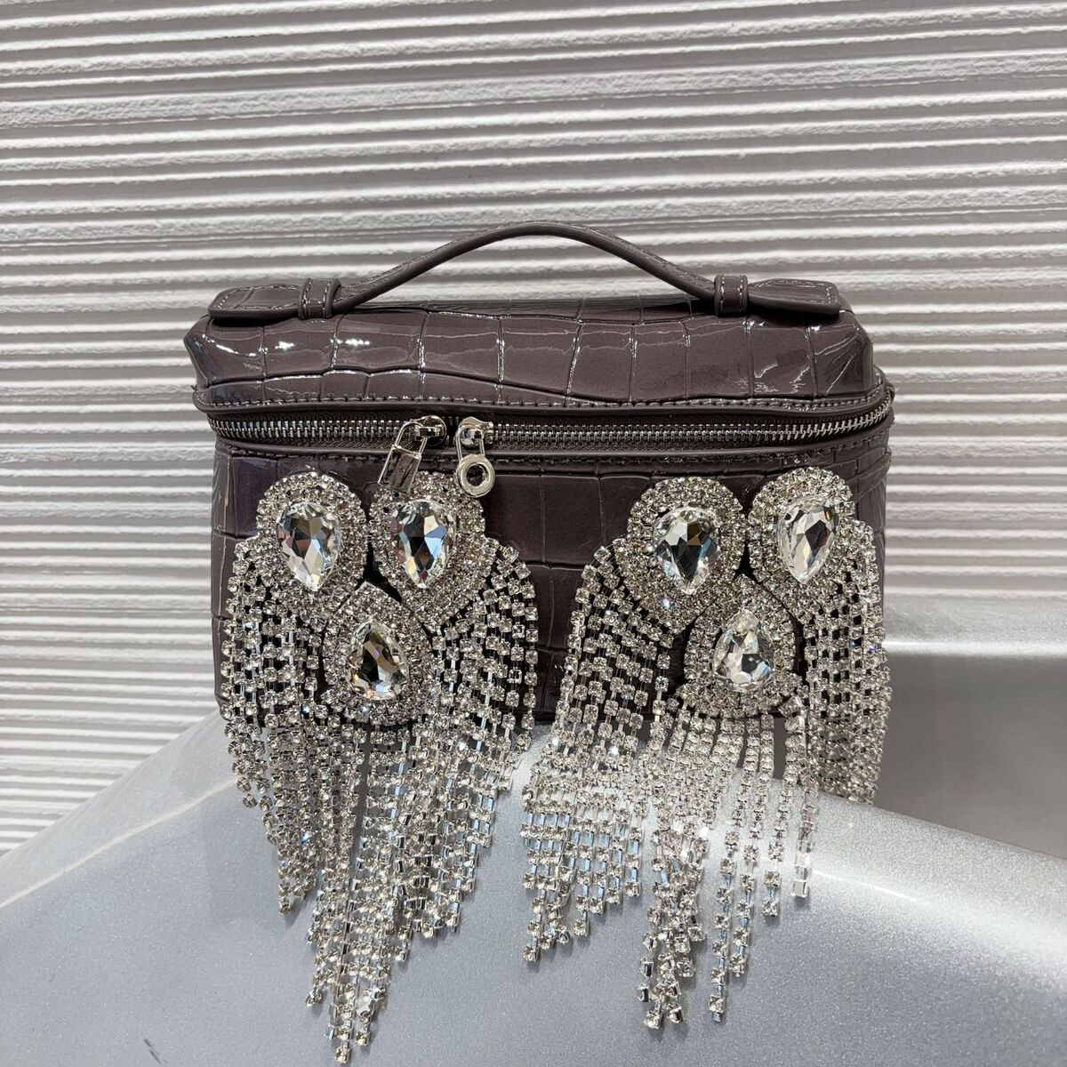 Women's Commute Tassel Office Patent Leather Workwear Bags Handbag for Work and Travel