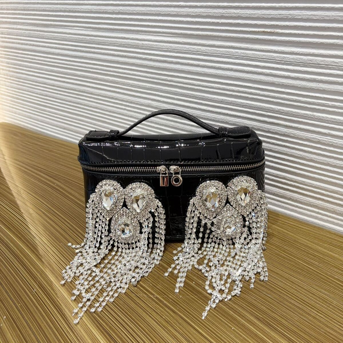 Women's Commute Tassel Office Patent Leather Workwear Bags Handbag for Work and Travel