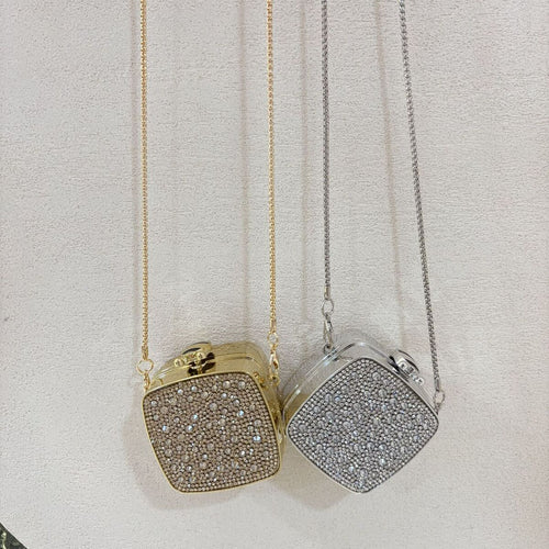 Chain Glitter Makeup Bag Travel Cosmetic Pouch for Handbag Organization Gift Office Versatile School Everyday