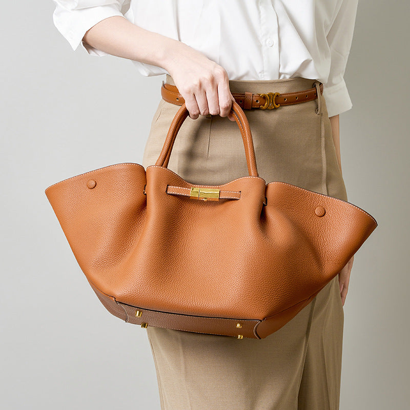 Women's Large-capacity Leather Dumpling Bag Crossbody Purse for Travel and Sightseeing Everyday Casual Streetwear Premium Versatile Date Night Office