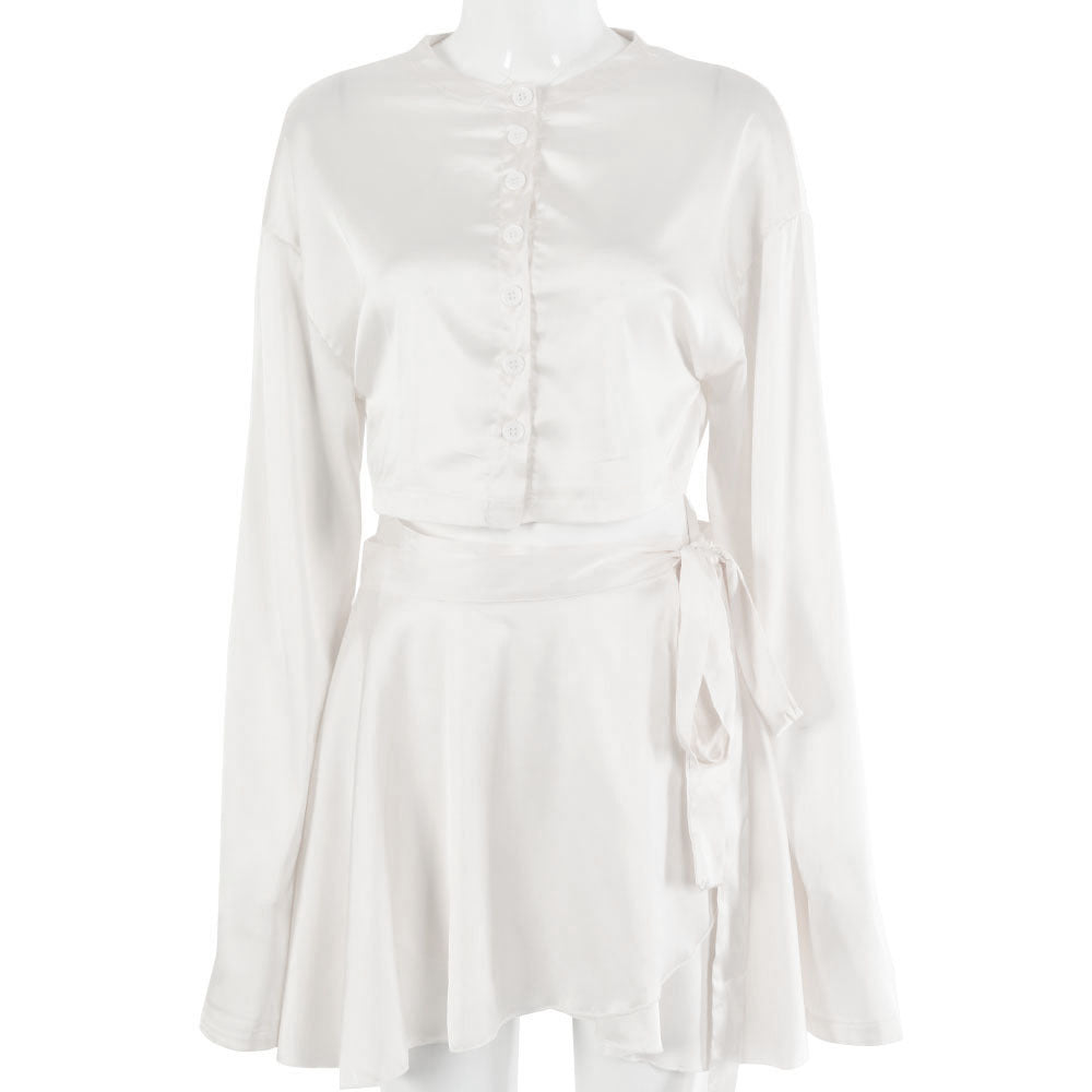 Women's High-Waist Long Sleeve Lace-Up Cardigan for Office Outfits Everyday Work Date Night Fall Winter